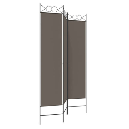 3-panels rumdeler 120x200 cm stof antracitgrå