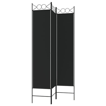 3-panels rumdeler 120x200 cm stof sort