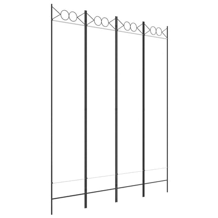 4-panels rumdeler 160x200 cm stof hvid
