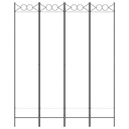 4-panels rumdeler 160x200 cm stof hvid