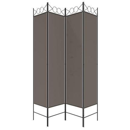 4-panels rumdeler 160x200 cm stof antracitgrå