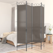 4-panels rumdeler 160x200 cm stof antracitgrå