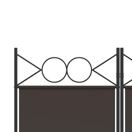 5-panels rumdeler 200x200 cm stof brun