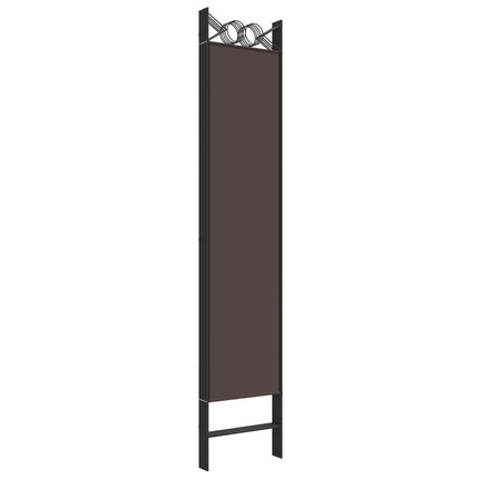 5-panels rumdeler 200x200 cm stof brun