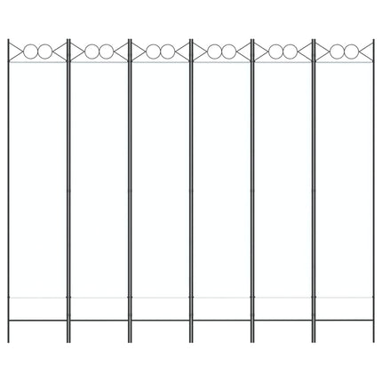 6-panels rumdeler 240x200 cm stof hvid