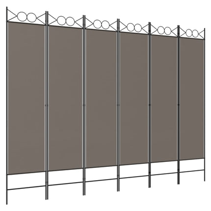 5-panels rumdeler 240x200 cm stof antracitgrå