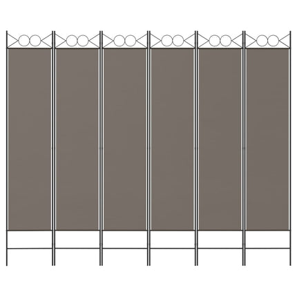 5-panels rumdeler 240x200 cm stof antracitgrå