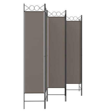 5-panels rumdeler 240x200 cm stof antracitgrå