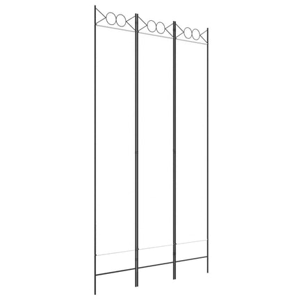 3-panels rumdeler 120x220 cm stof hvid