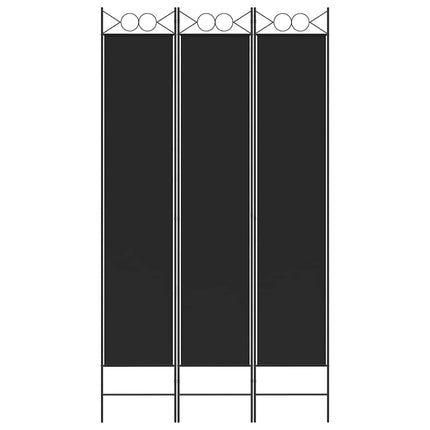 3-panels rumdeler 120x220 cm stof sort