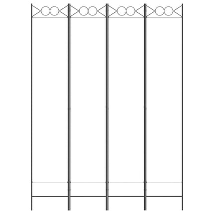 4-panels rumdeler 160x220 cm stof hvid