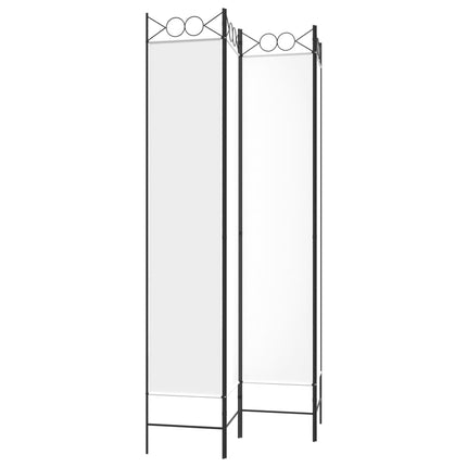 4-panels rumdeler 160x220 cm stof hvid