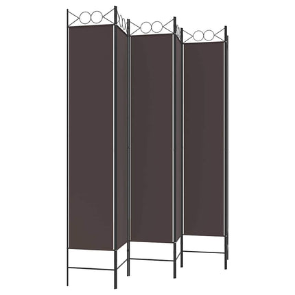 6-panels rumdeler 240x220 cm stof brun