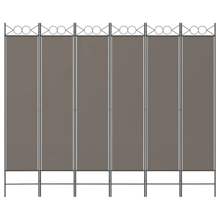 5-panels rumdeler 240x220 cm stof antracitgrå