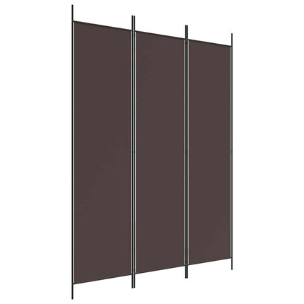 3-panels rumdeler 150x200 cm stof brun