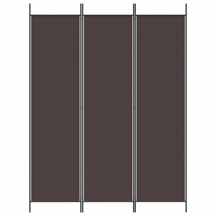 3-panels rumdeler 150x200 cm stof brun