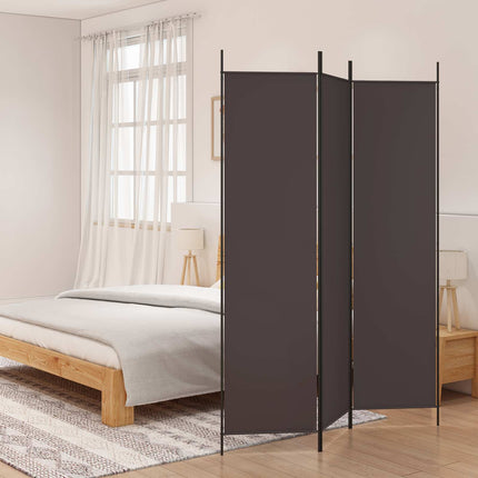 3-panels rumdeler 150x200 cm stof brun