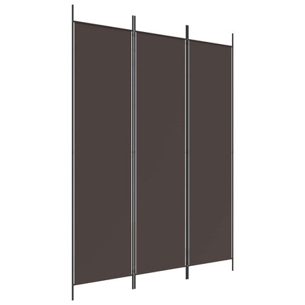 3-panels rumdeler 150x200 cm stof brun