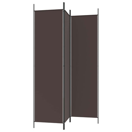 3-panels rumdeler 150x200 cm stof brun