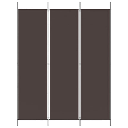 3-panels rumdeler 150x200 cm stof brun