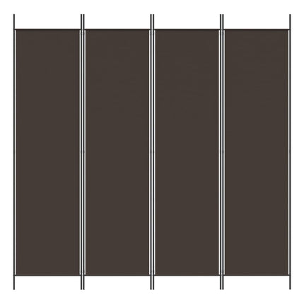 4-panels rumdeler 200x200 cm stof brun
