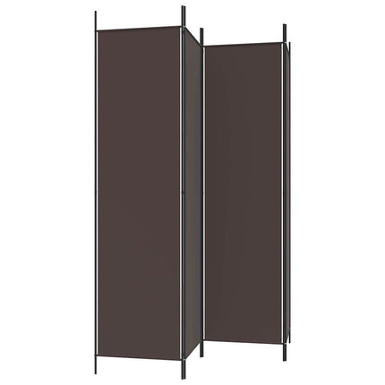 4-panels rumdeler 200x200 cm stof brun
