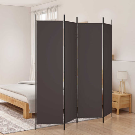 4-panels rumdeler 200x200 cm stof brun
