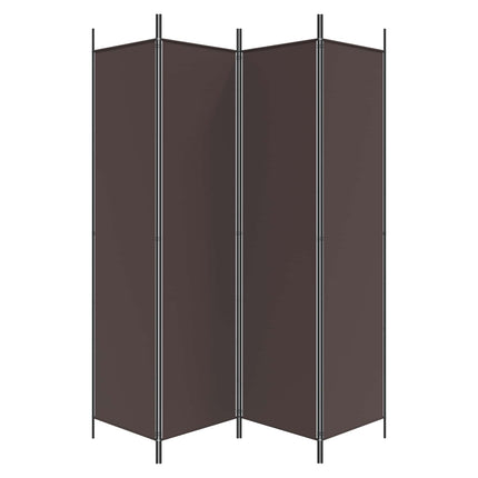 4-panels rumdeler 200x200 cm stof brun