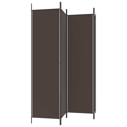 4-panels rumdeler 200x200 cm stof brun
