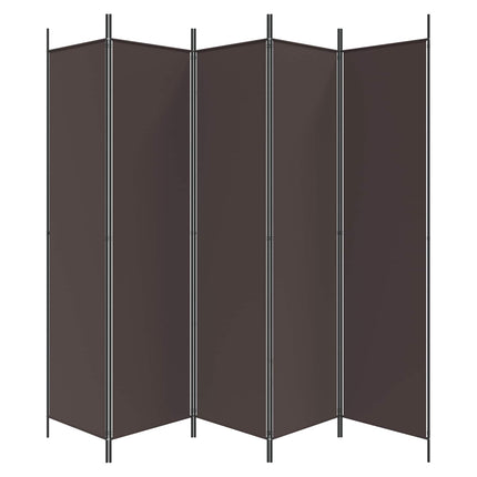 5-panels rumdeler 250x200 cm stof brun