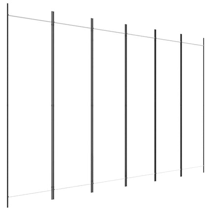 6-panels rumdeler 300x200 cm stof hvid