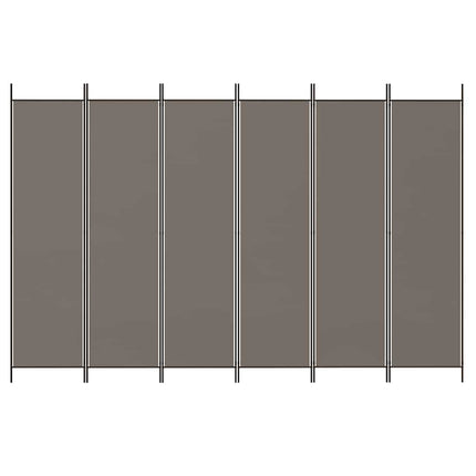 5-panels rumdeler 300x200 cm stof antracitgrå
