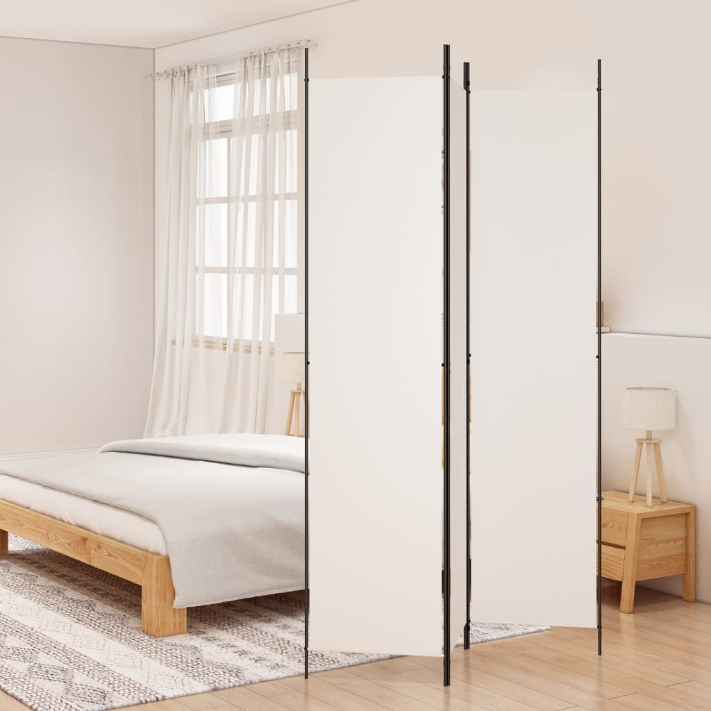3-panels rumdeler 150x220 cm stof hvid billede