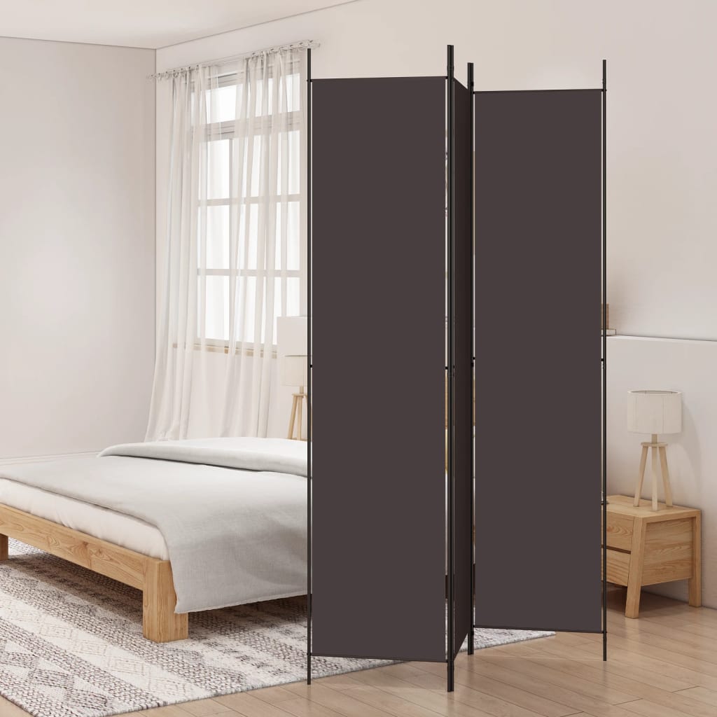 3-panels rumdeler 150x220 cm stof brun billede