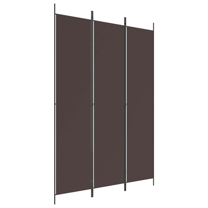 3-panels rumdeler 150x220 cm stof brun