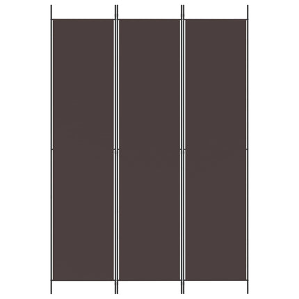 3-panels rumdeler 150x220 cm stof brun
