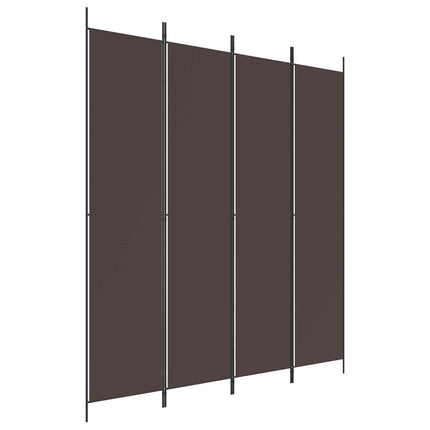 4-panels rumdeler 200x220 cm stof brun