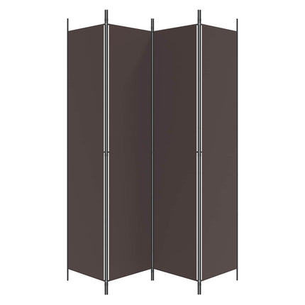 4-panels rumdeler 200x220 cm stof brun