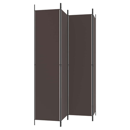 4-panels rumdeler 200x220 cm stof brun