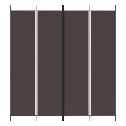 4-panels rumdeler 200x220 cm stof brun