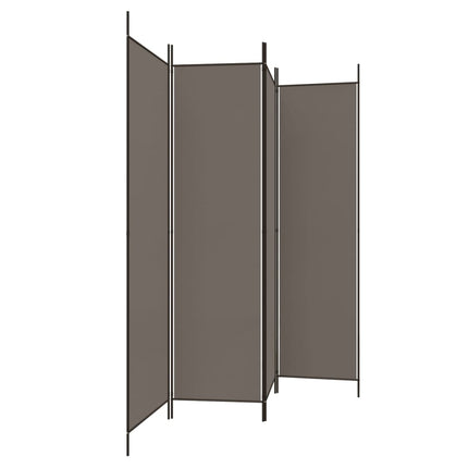 4-panels rumdeler 200x220 cm stof antracitgrå