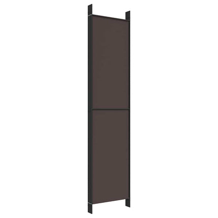 6-panels rumdeler 300x220cm stof brun