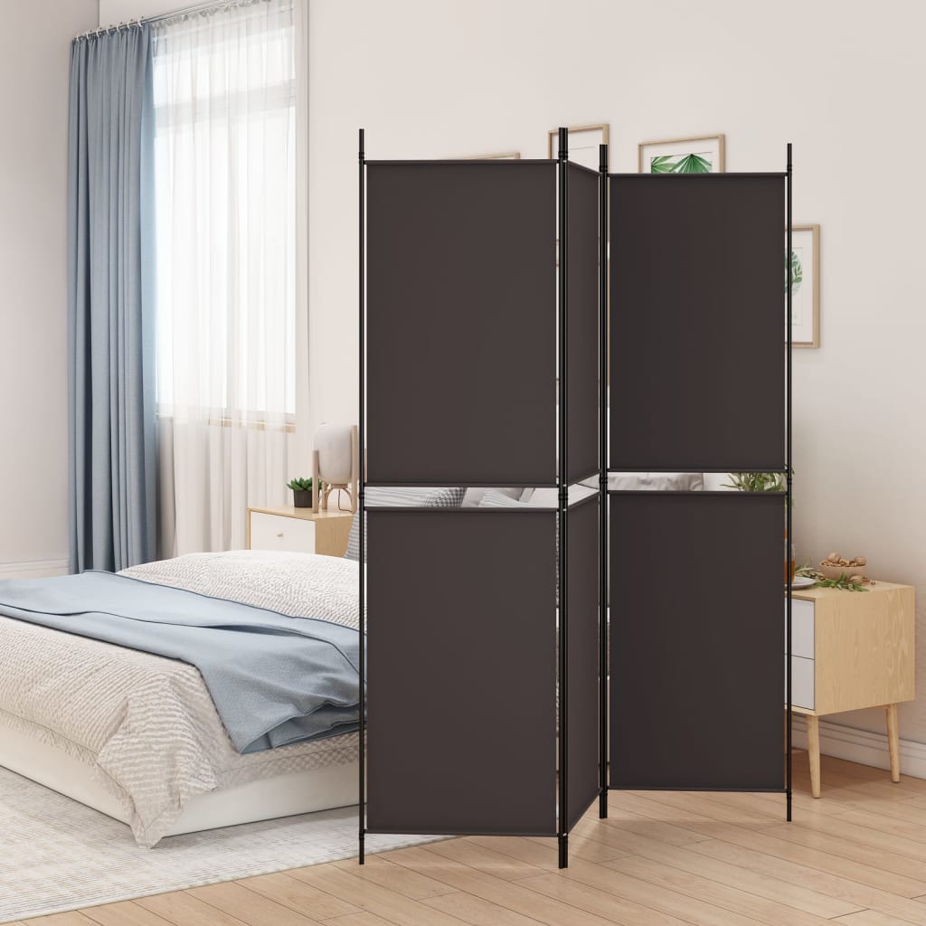 3-panels rumdeler 150x180 cm stof brun billede