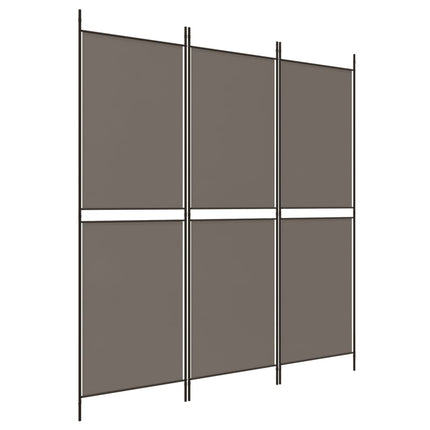 3-panels rumdeler 150x180 cm stof antracitgrå