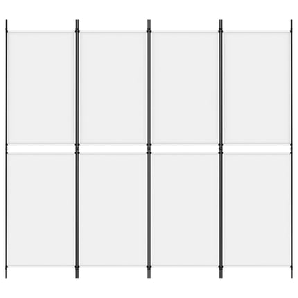4-panels rumdeler 200x180 cm stof hvid