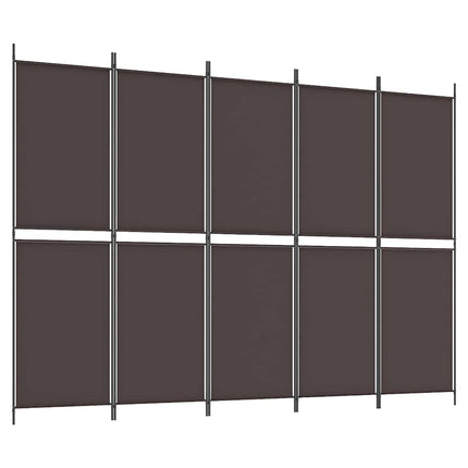 5-panels rumdeler 250x180 cm stof brun