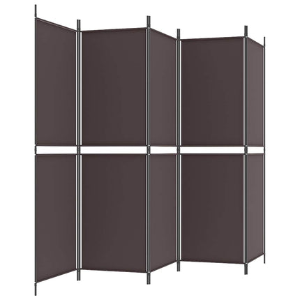 5-panels rumdeler 250x180 cm stof brun