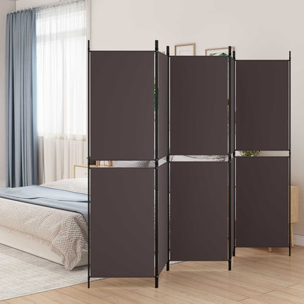 5-panels rumdeler 250x180 cm stof brun