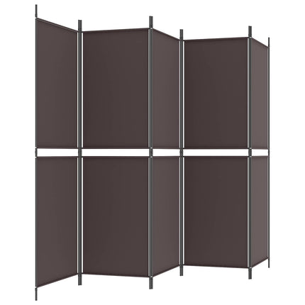 5-panels rumdeler 250x180 cm stof brun