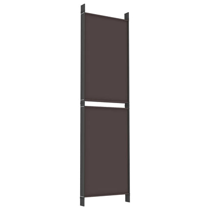5-panels rumdeler 250x180 cm stof brun